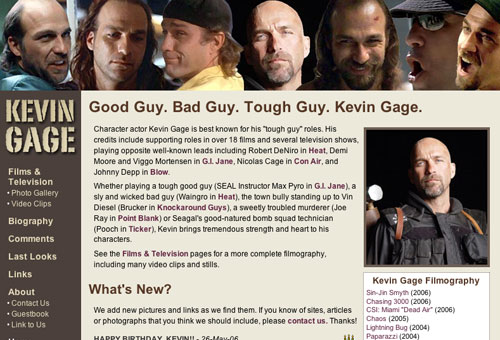 Kevin Gage website