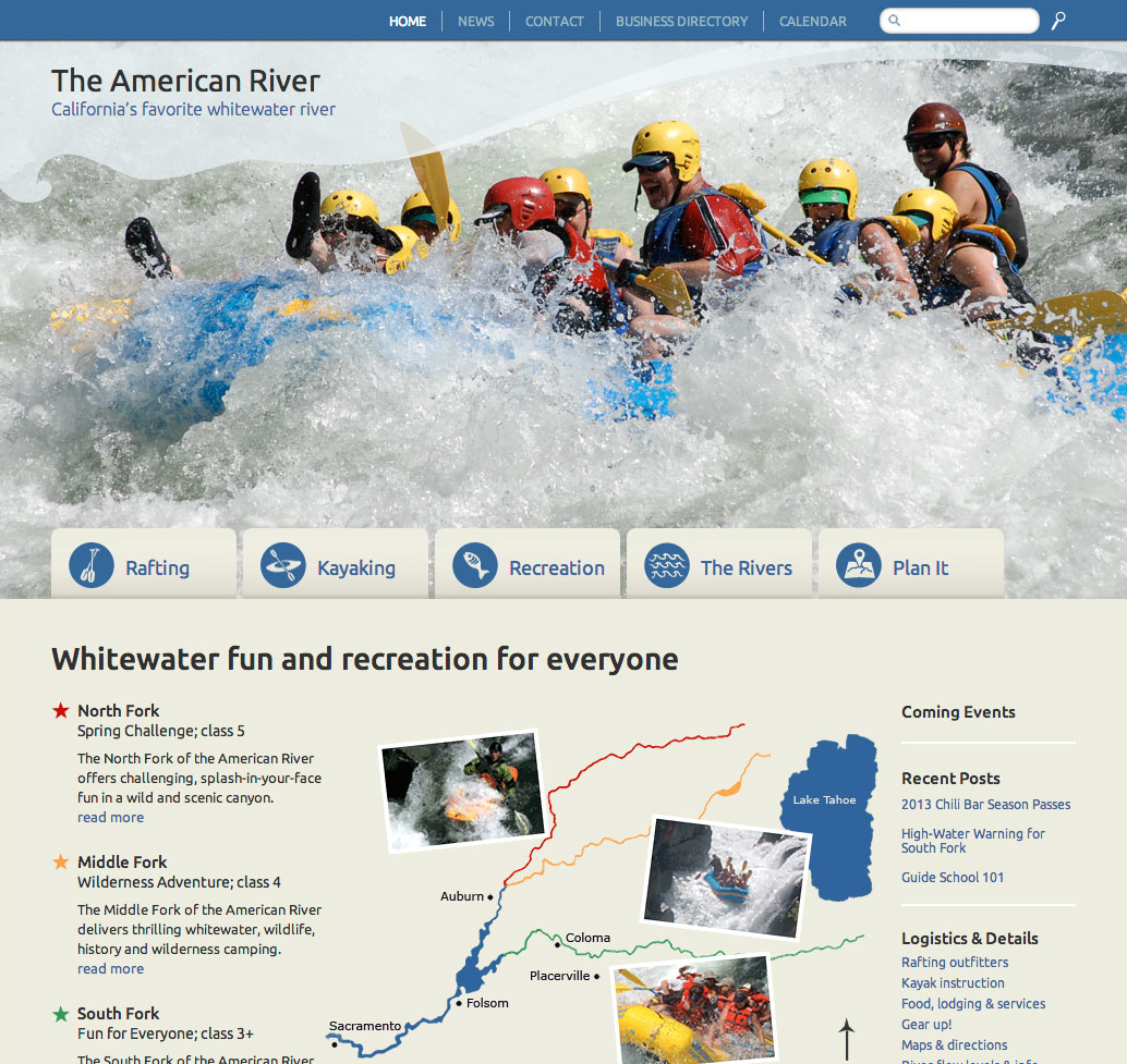The American River website